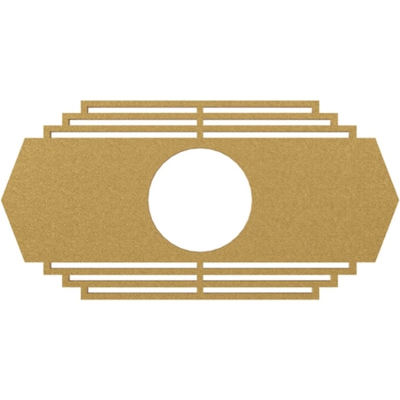 Chrysler Architectural Grade PVC Pierced Ceiling Medallion, Gold, 18W X 9H X 4 3/4ID X 1/2P